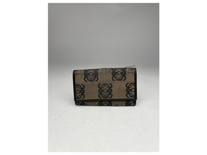 Vintage Loewe Madrid Monogram Key Holder Brown