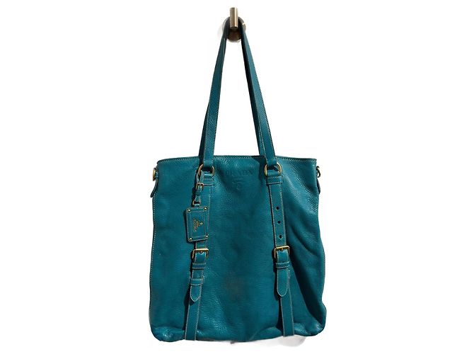 PRADA Sacs à main T. Cuir Bleu