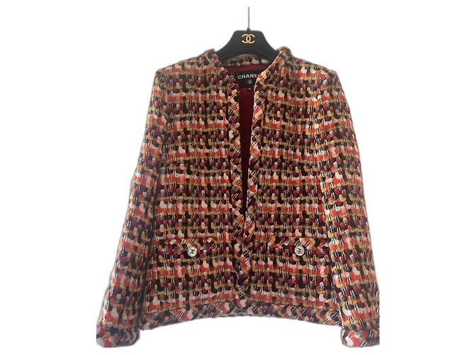 Chanel 2023 Runway Tweed Jacket 40 Multiple colors