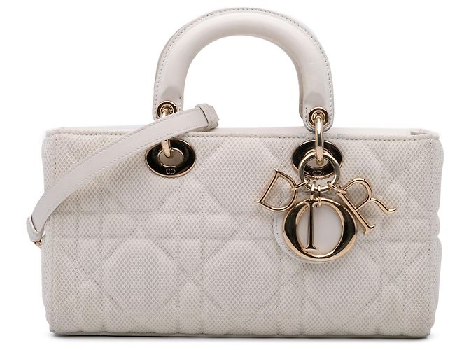 Dior Blanc Moyen Tissu Technique Macrocannage Lady D Joy