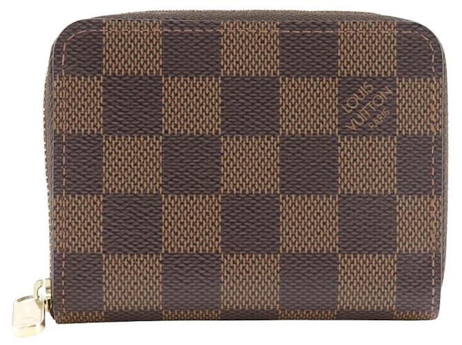 Louis Vuitton Zippy Coin Purse Brown Cloth  ref.2104773