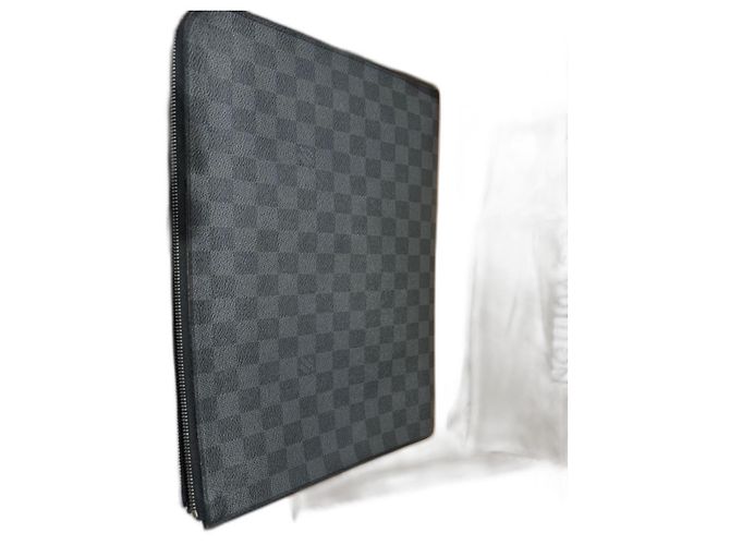 Pochette Porte Documents Louis Vuitton Cuir Noir