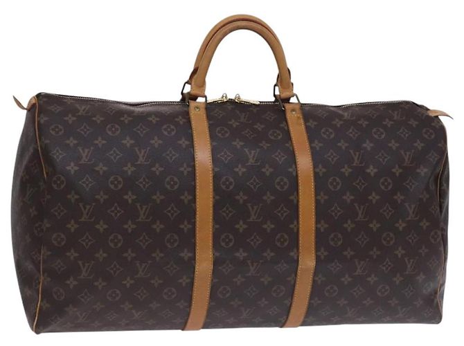 LOUIS VUITTON Monogram Keepall 60 Boston Bag M41422 LV Auth 113321