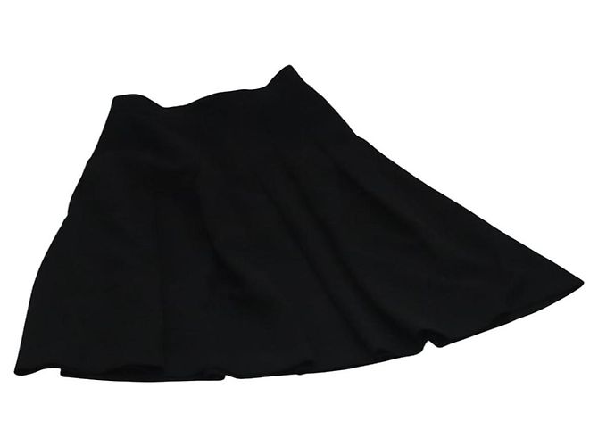 Gonna CHANEL in cotone nera CC Auth ac3620 Nero