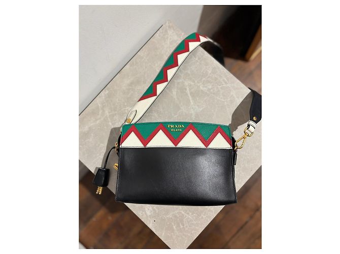 PRADA Handbags T.  Leather Black
