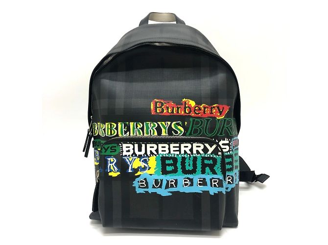 Burberry Grafik-Check-Rucksack Braun Mehrfarben