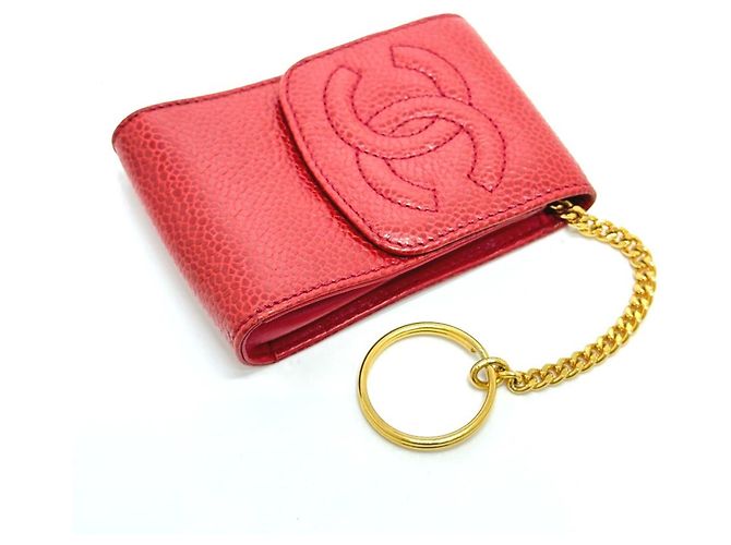 Mini Pochette Chanel CC Coco Mark Porta Sigarette Rosso