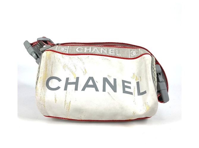 Mini sac logo Sport Chanel Blanc Rouge