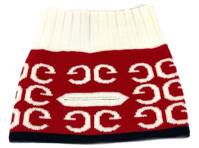Scaldacollo con logo Gucci Bianco Rosso 