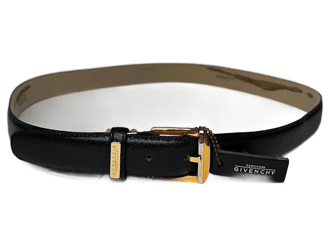 Vintage Givenchy Ledergürtel schwarz 