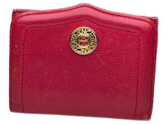 Vintage Givenchy Leather Card Holder Red