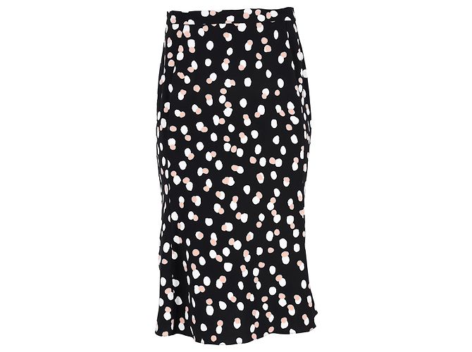 Altuzarra Polka-Dot-Midirock aus schwarzer Viskose