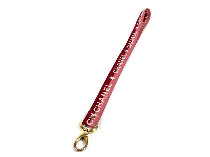 Chanel 01P Logo Neck Strap Accessory Pink