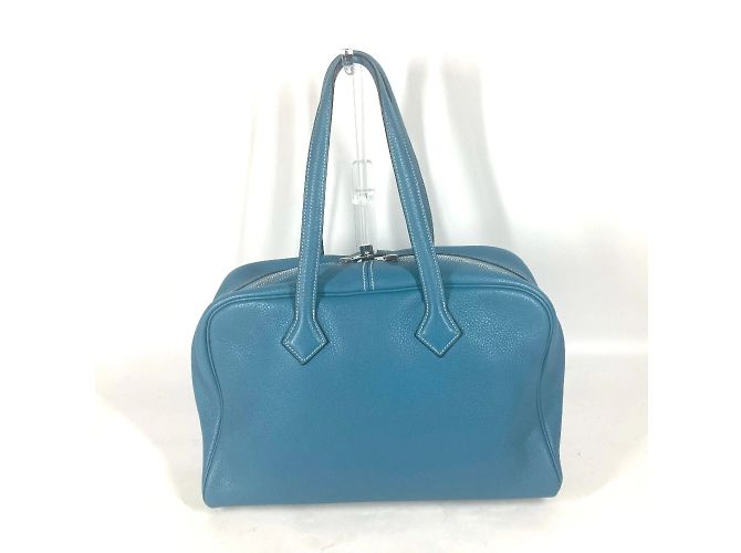 Hermès Sac à main épaule Hermes Victoria 35 Bleu