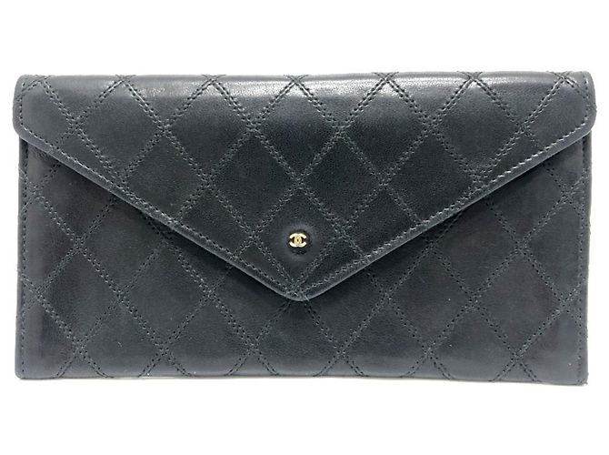 Chanel Matelasse Long Wallet Black