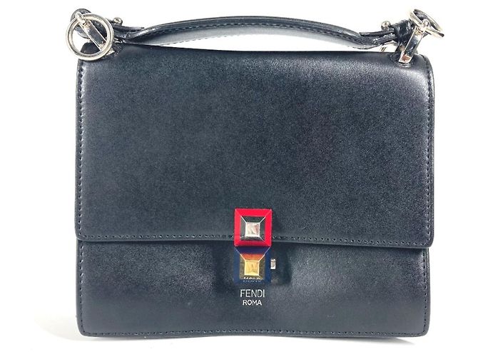 Borsa Fendi 8M0381 Mini Canai Studs Nero