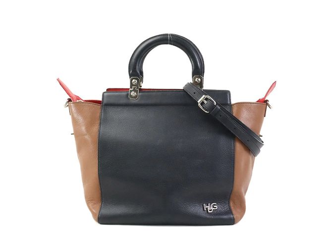 Bolsa de ombro de couro Givenchy Marrom Preto Vermelho 