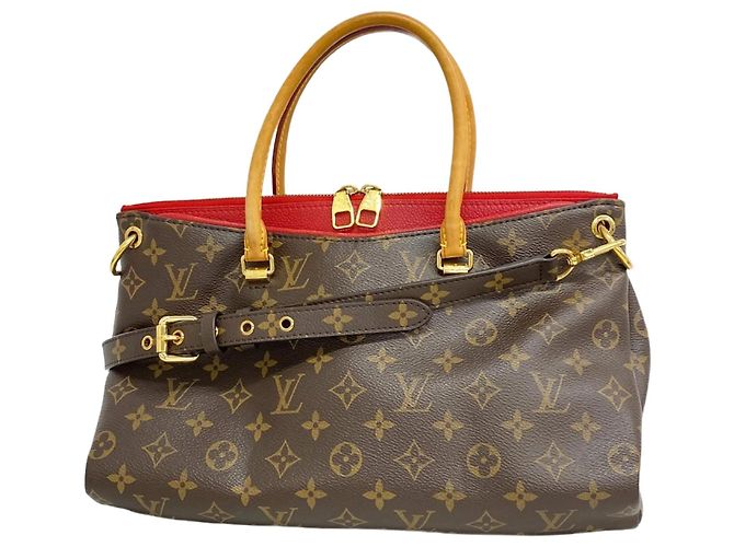 Sac à main Pallas MM Monogram Louis Vuitton Marron Fuschia