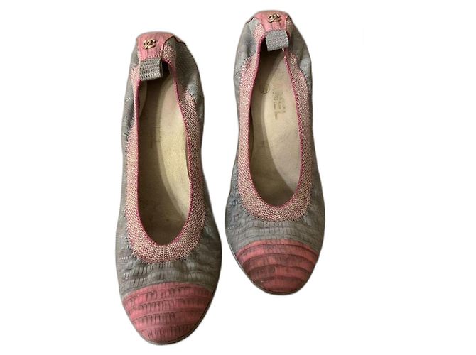 Chanel Natural Lizard Heel Flats Multiple colors