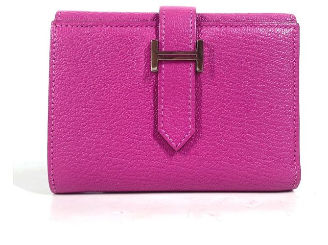 Hermès Hermes Bearn Compact Combination Wallet Pink Purple