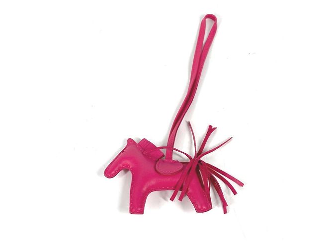 Hermès PM Taschenanhänger Pferderodeo von Hermes Pink 