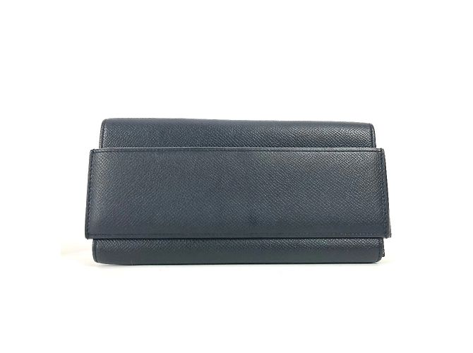 Hermès Hermes Long Wallet in Black Epsom Leather