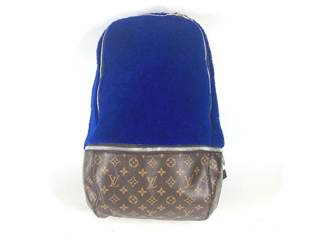 Louis Vuitton Monogram Marc Newson Collaboration Backpack Brown Blue