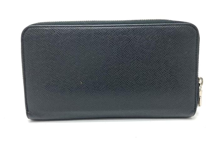 Zippy Louis Vuitton Taiga Leather Long Wallet Black  ref.2107078