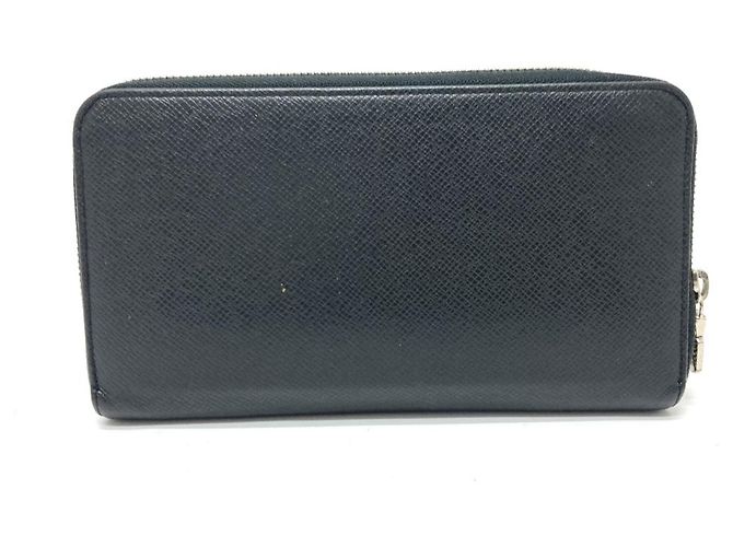 Zippy Cartera larga de cuero Taiga Louis Vuitton Negro