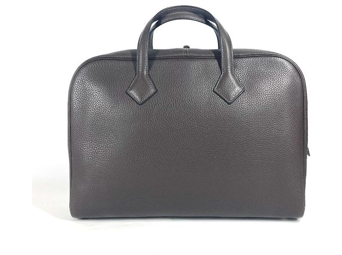Hermès Hermes Victoria 2 Document Briefcase Brown