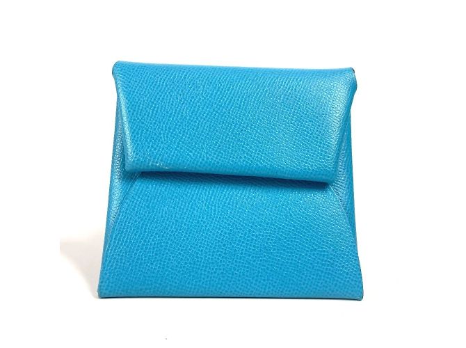 Hermès Hermes Bastia Geldbörse Blau
