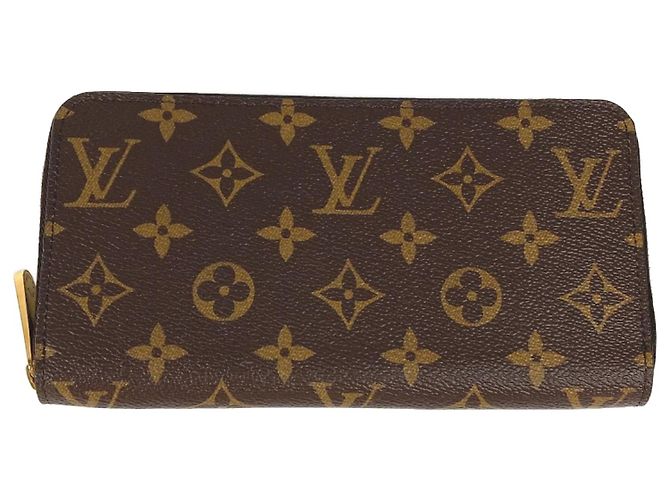 Louis Vuitton Monogram Zippy Wallet Brown Fuschia