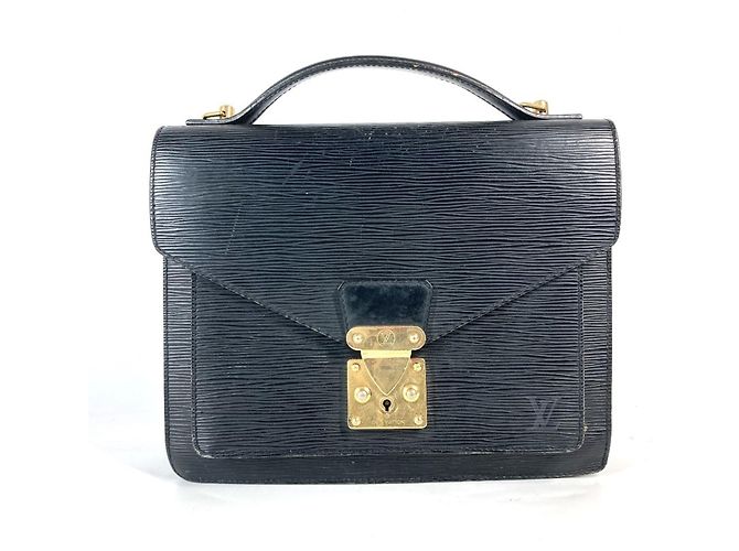 Sac à main Monceau Epi de Louis Vuitton Noir