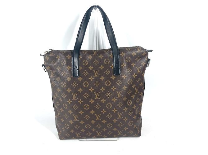 Sac à dos d'affaires Louis Vuitton Monogram Macassar Kitan Marron Noir
