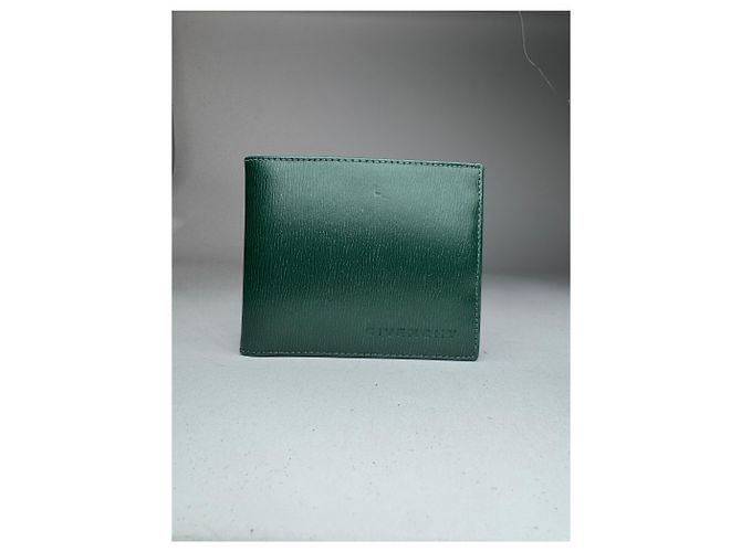 Vintage Givenchy Foldable Leather Wallet Green