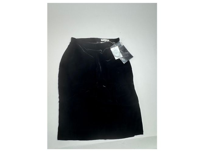 Gonna in velluto vintage Dior nera M Nero