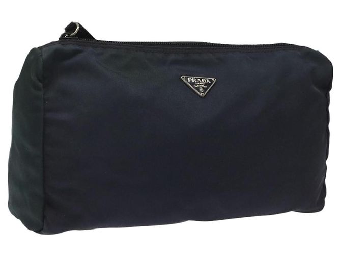 Pochette Prada in nylon blu navy Auth nb170