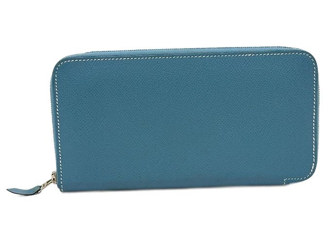 Hermès Hermes Azap Long Classic Round Wallet Blue