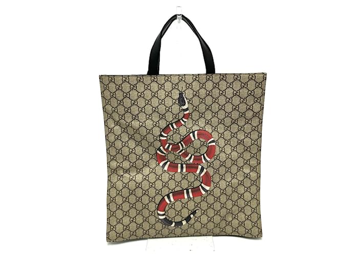 Gucci 450950 GG Supreme Beige Handbag Cloth  ref.2107799