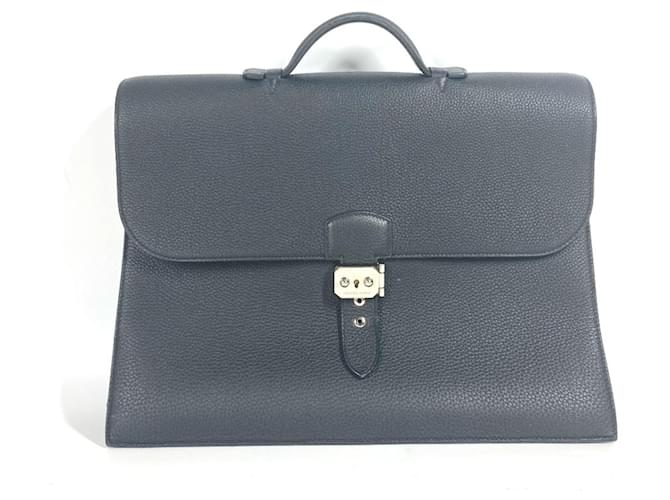 Hermès Hermes Togo Leather Briefcase Black  ref.2107866