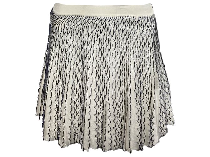 Jupe Mini Loewe en Viscose Blanche