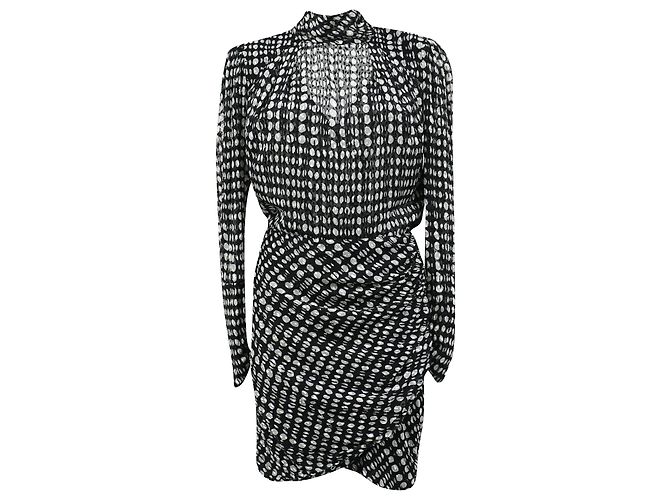 Ba&Sh Brydie Gathered Mini Dress in Black Polyamide
