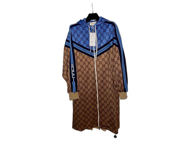 Gucci GG Technical Jersey Jacke Braun