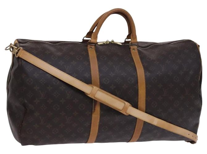 LOUIS VUITTON Monogram Keepall Bandouliere 60 Sac Boston M41412 LV Auth BD227 Monogramme