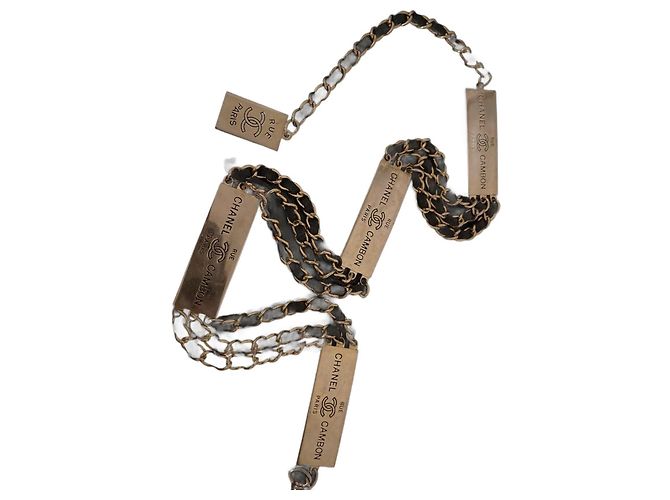 Chanel Cambon Gürtel Leder gold Golden