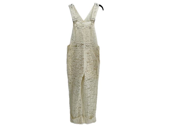 Pantalones NINA RICCI T.FR 36 Algodón Blanco