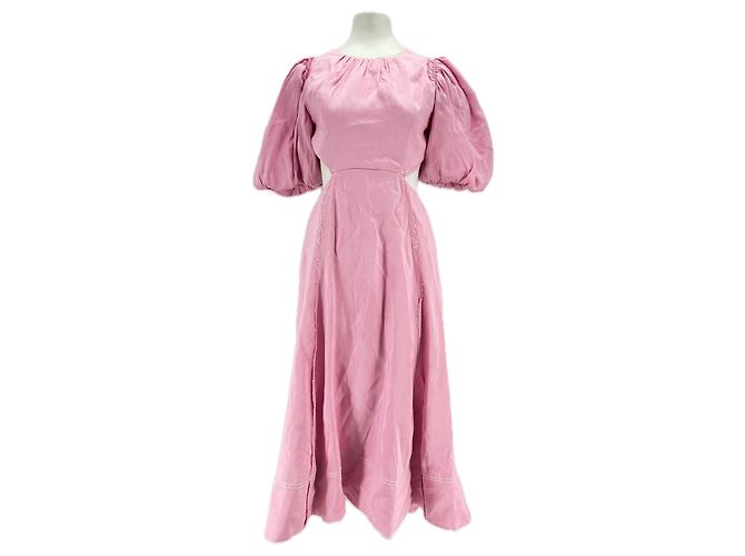 Maje Vestido AJE T.US 10 de lino Rosa