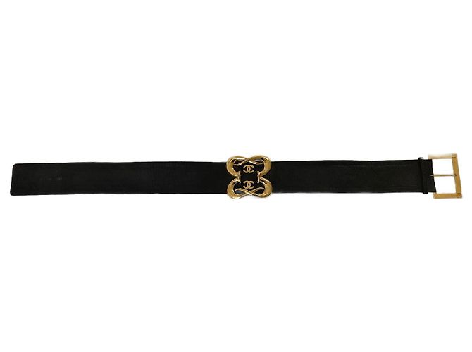 Chanel-Taillengürtel, Kollektion 1988 Schwarz Gold hardware
