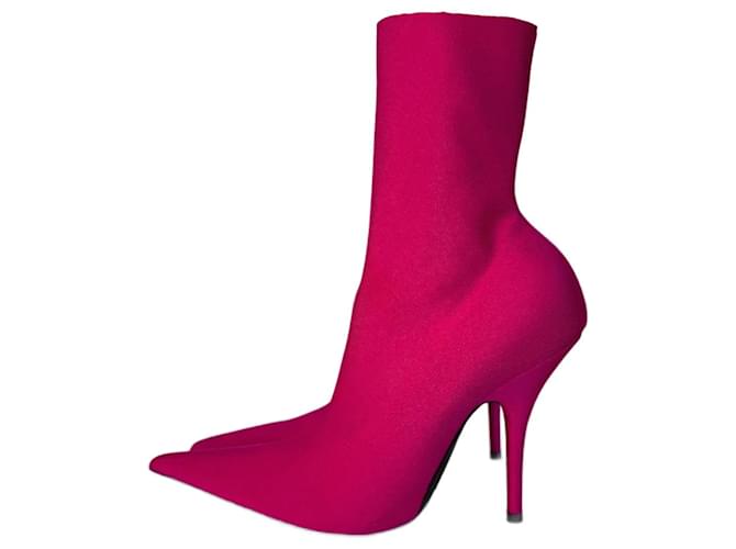Balenciaga Knife Boots 110 Pink Size 36 Polyester  ref.2109257