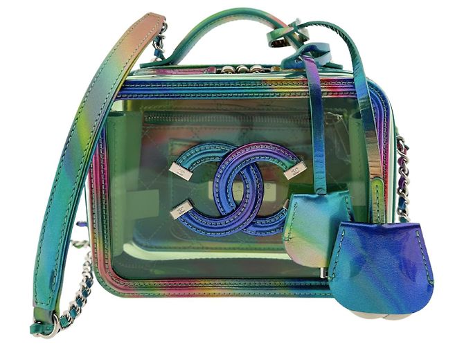 Borsa Vanity Case Chanel Piccola PVC Arcobaleno limitata Multicolore